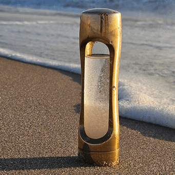 Stormglass on the beach in natural light