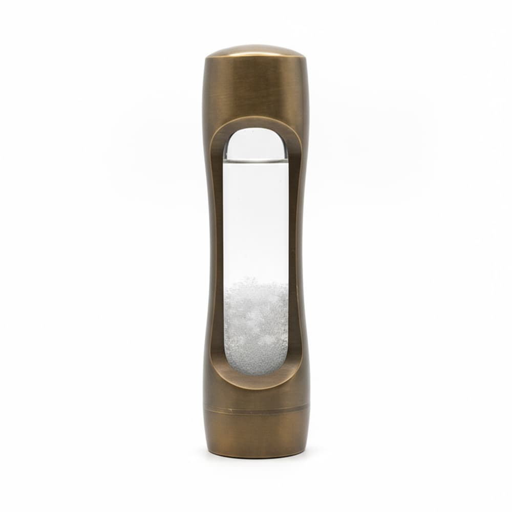 Stormglass in burnished brass